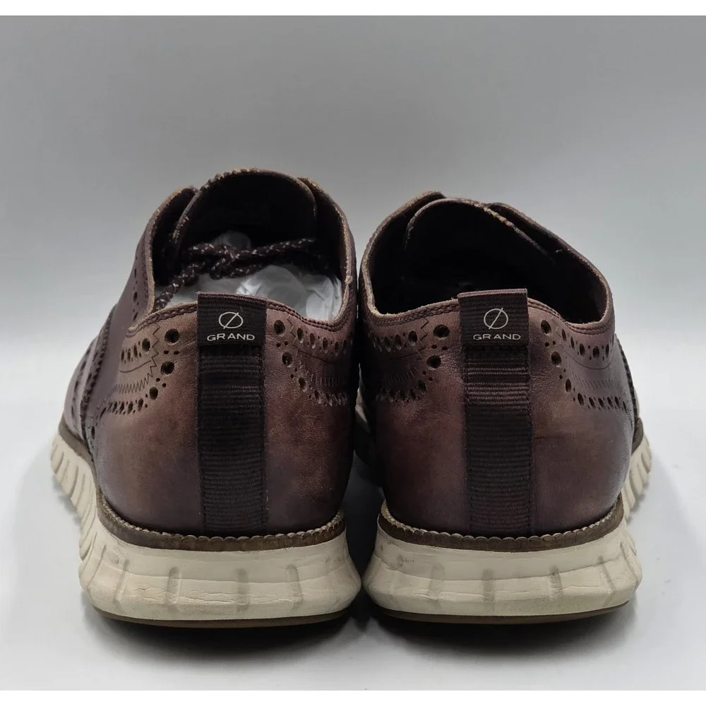 Cole Haan ZeroGrand Wingtip Oxford Dress Shoes British Tan C24970 Men's 13M